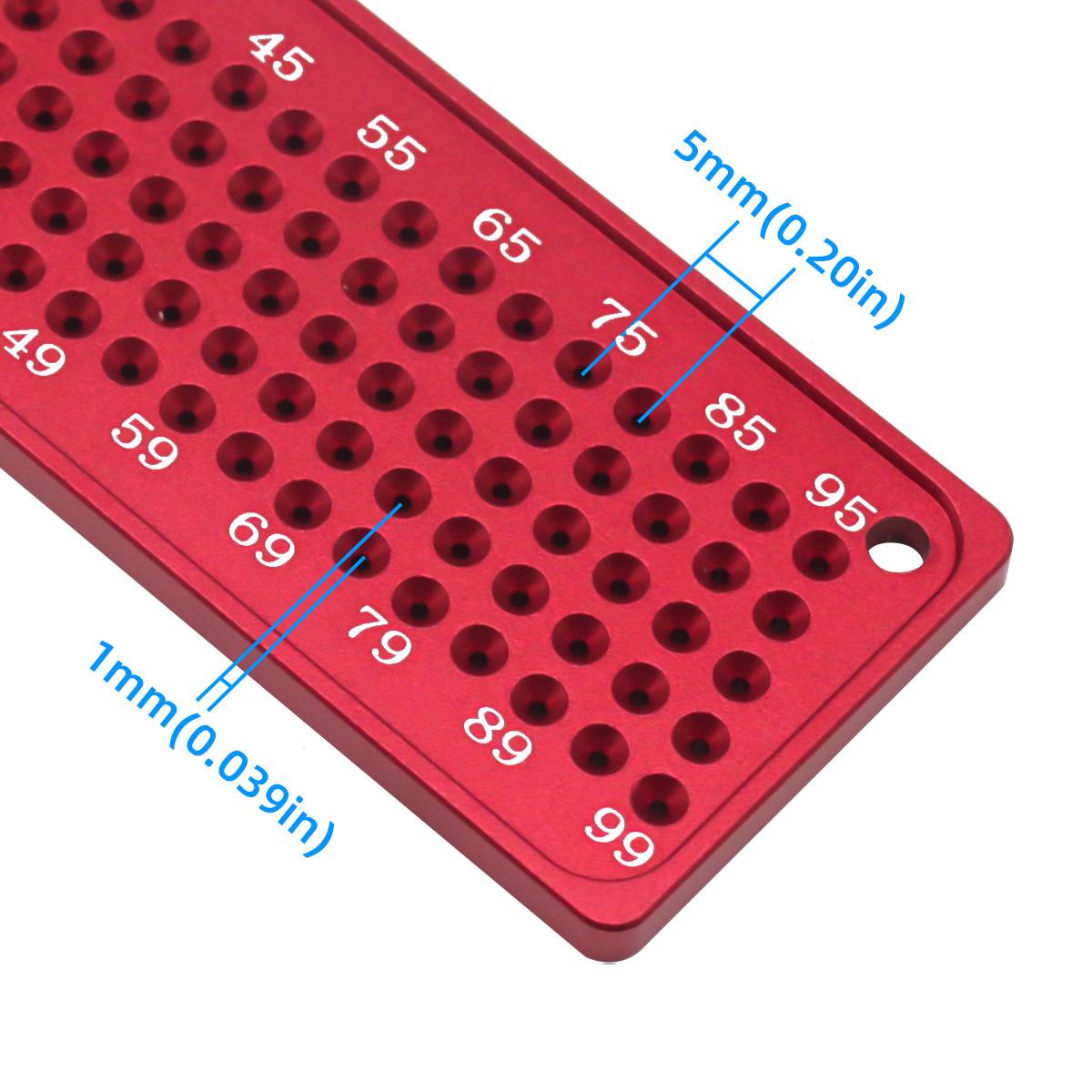 T type Woodworking Scriber Metric/Inch Precision T-Ruler T 100MM And T 4IN Pocket Marking Gauge Measurement Manual Marking DIY Tools