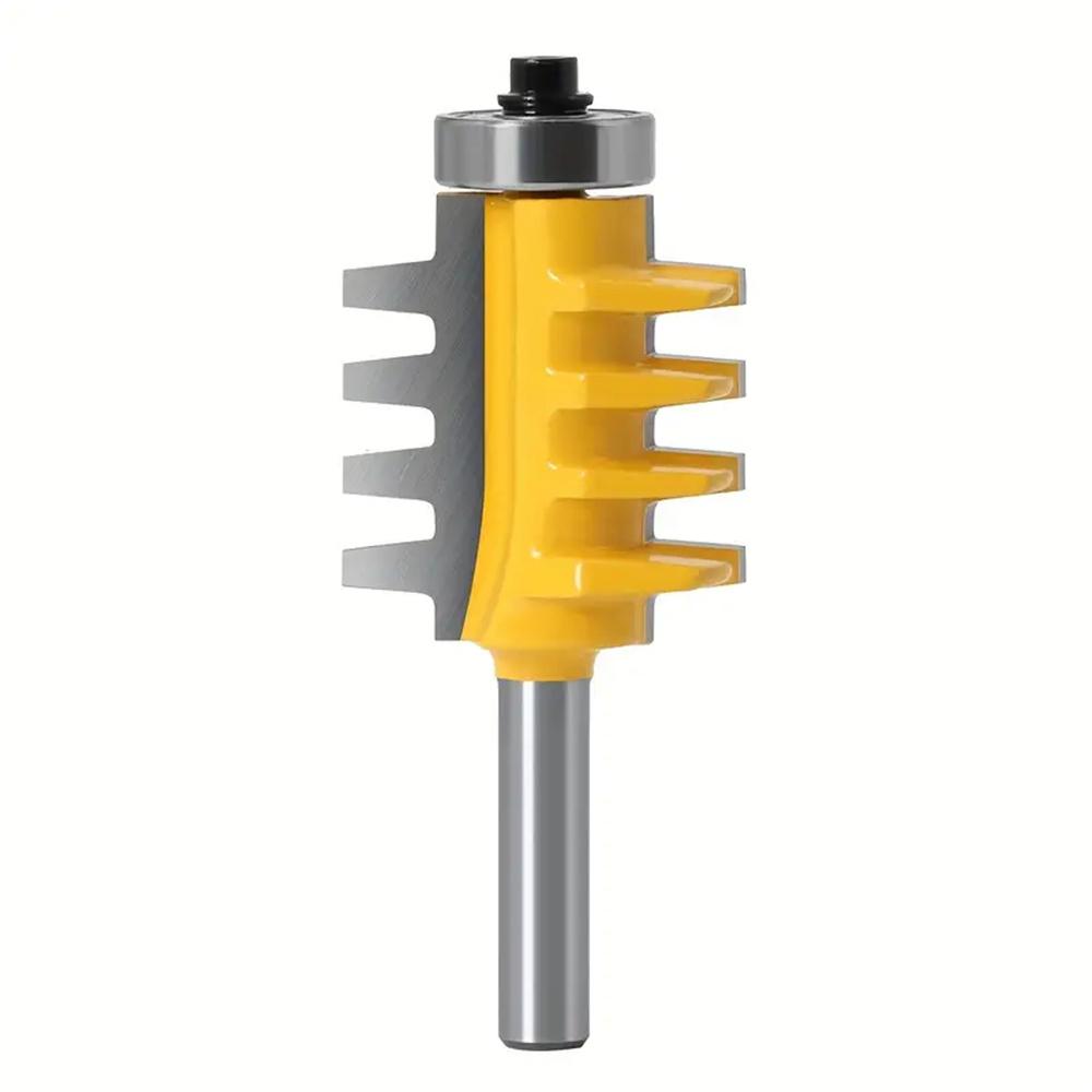 1pc 6.35mm 12.7mm 1/2inch 1/4 Inch Shank Rail Reversible Finger Joint Glue Router Bit Cone Tenon Woodwork Cutter Power Tools Wood Router Cutter