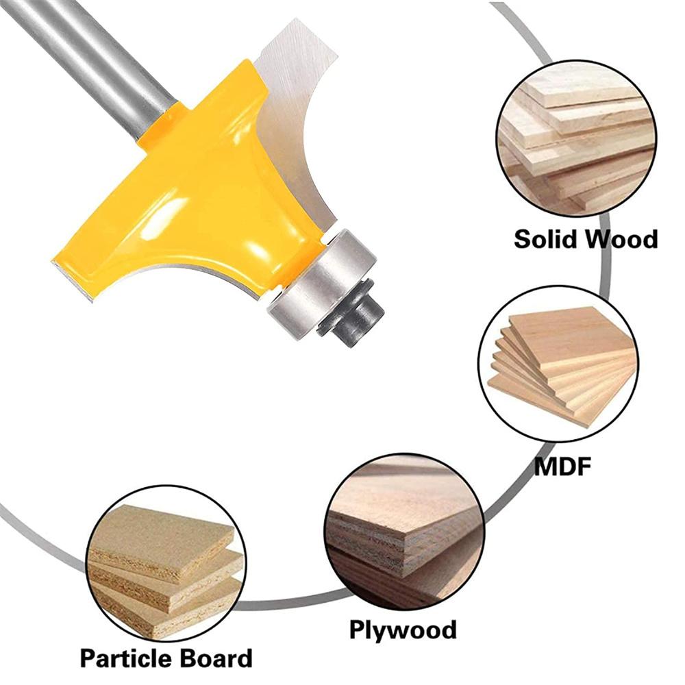 6.35mm Shank Router Bits Set Corner Round Over High quality Alloy Corner Rounding  Milling Cutter With Bearing For Wood Woodworking Tool