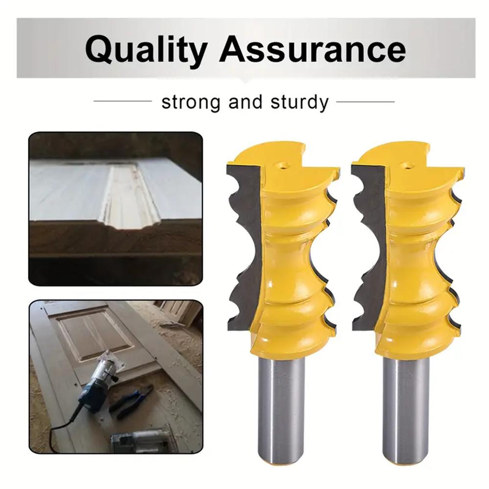 Crown Molding Router Bit 1/2/8mm/12mm Shank Router Bit Large Elaborate Milling Cutter Chair Rail Molding For Woodworking Tool
