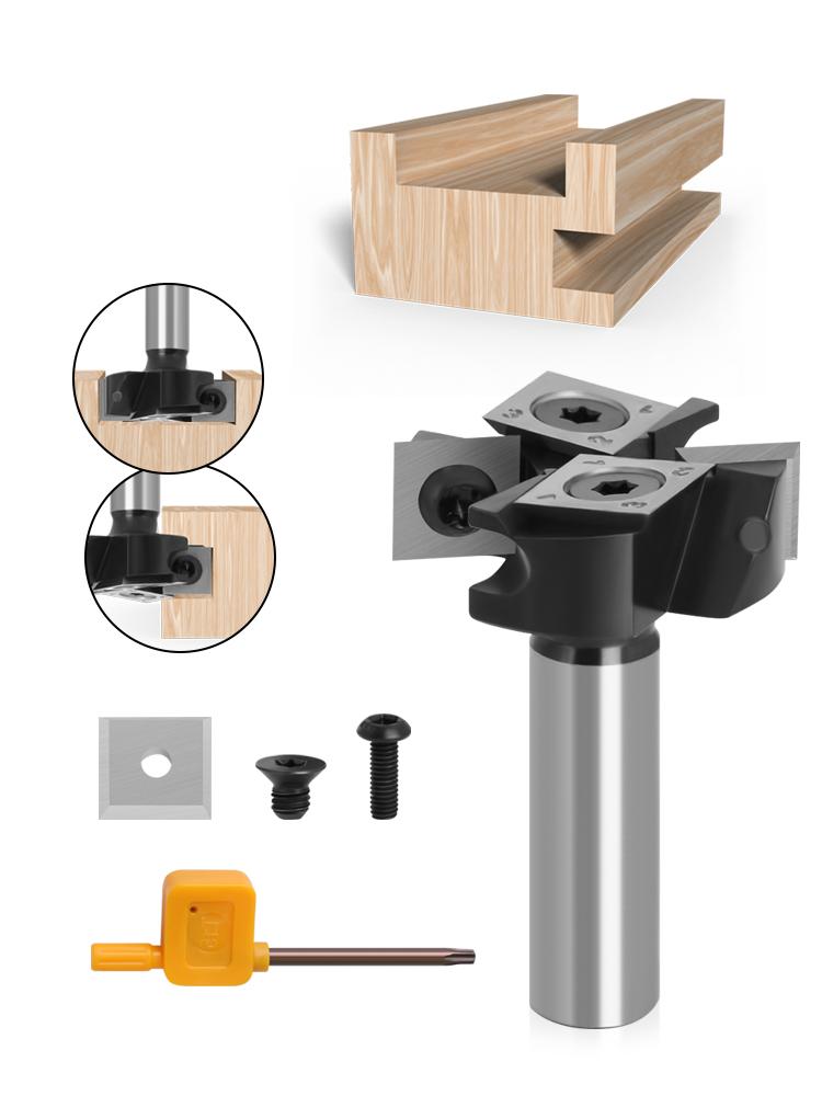 Four-blade 12MM 8MM 1/2 Shank Removable Router Bit  Wood Milling Cutter Planing Tool Woodworking Tools