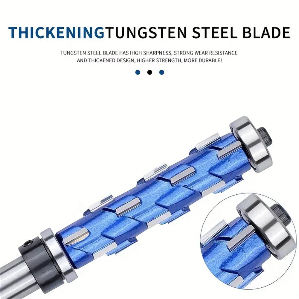 High-Grade Carbide Flush Trim Router Bit with 1/2 Round Shank Double Bearing Design for Woodworking Projects Ideal