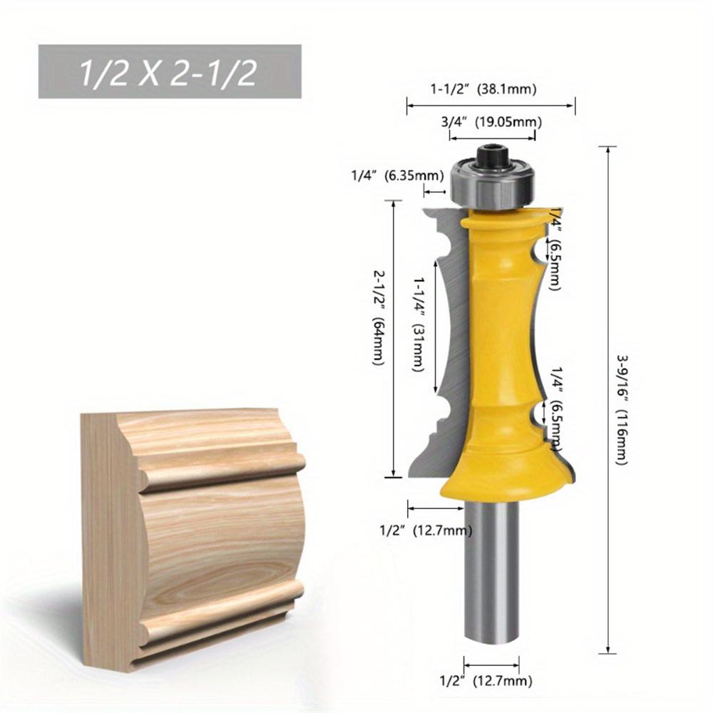 Small Mitered Drawer Front Molding Router Bit Carbide 1/2 inch Shank Durable Design Versatile Precision Cutting Popular Woodworking Essential