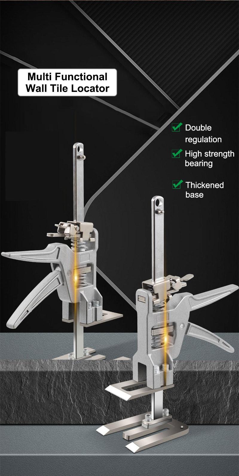 2PCS 12 Inch Heavy-Duty Labor Saving Handle Arm Jack Versatile Drywall Lift Wall Tile Locator and Woodworking Clamp
