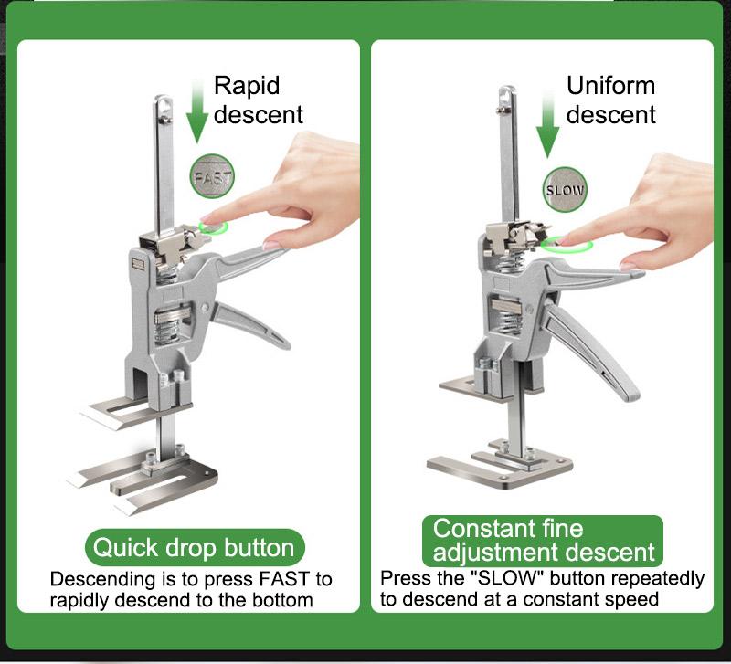 2PCS 12 Inch Heavy-Duty Labor Saving Handle Arm Jack Versatile Drywall Lift Wall Tile Locator and Woodworking Clamp