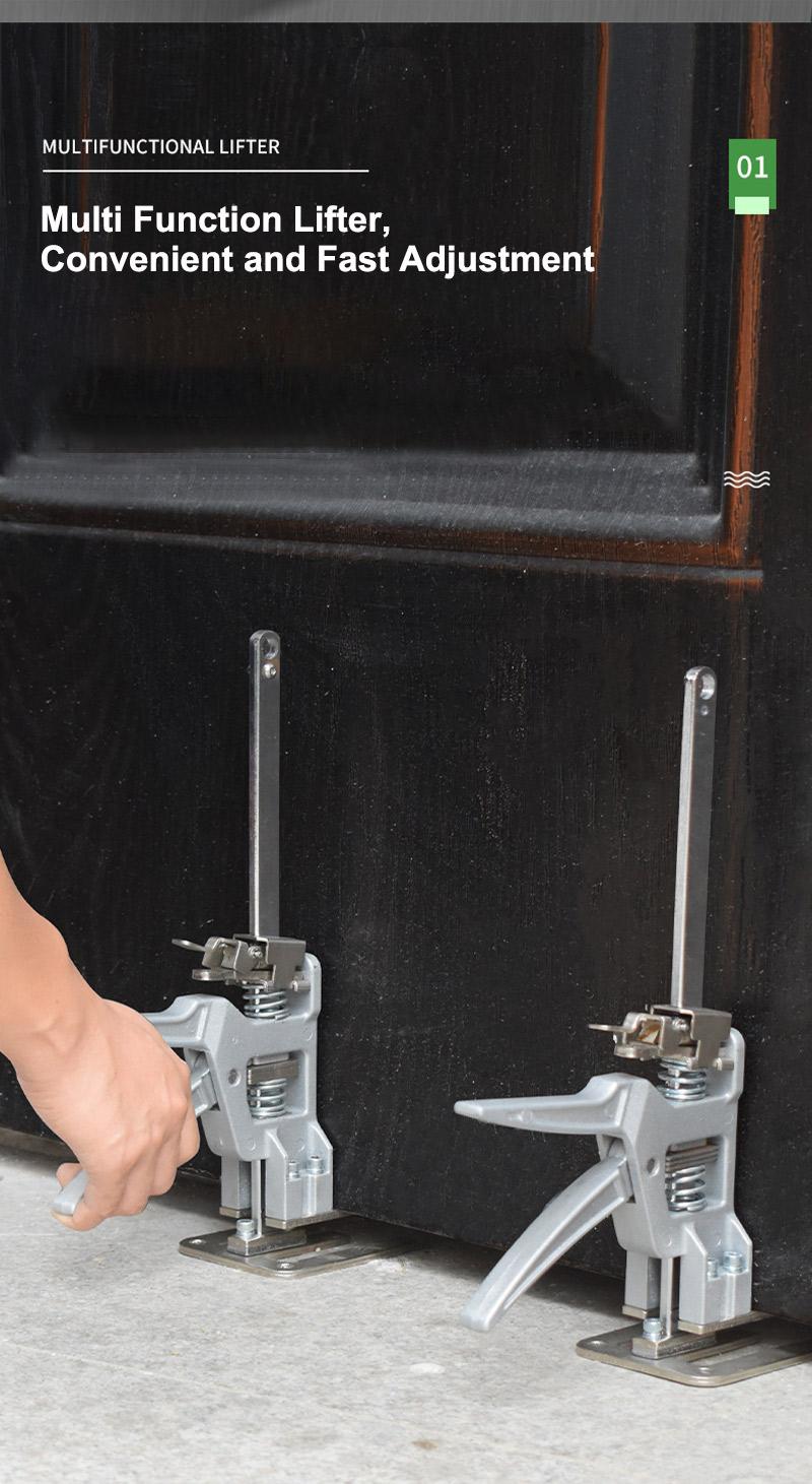 2PCS 12 Inch Heavy-Duty Labor Saving Handle Arm Jack Versatile Drywall Lift Wall Tile Locator and Woodworking Clamp