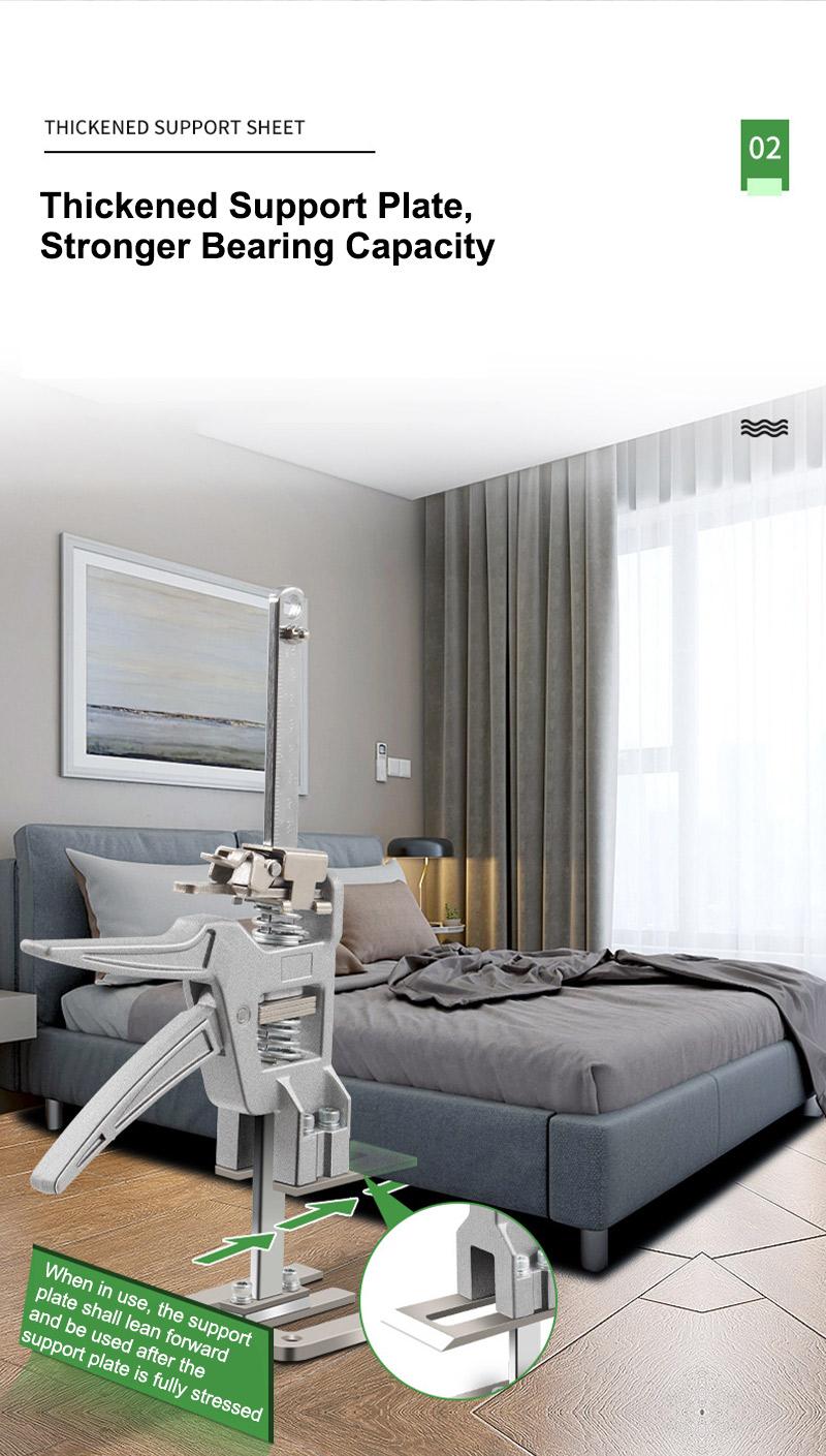 2PCS 12 Inch Heavy-Duty Labor Saving Handle Arm Jack Versatile Drywall Lift Wall Tile Locator and Woodworking Clamp