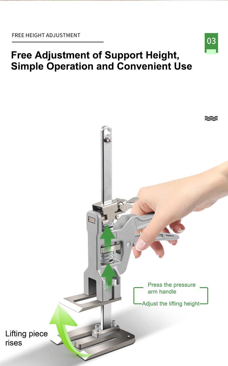 2PCS 12 Inch Heavy-Duty Labor Saving Handle Arm Jack Versatile Drywall Lift Wall Tile Locator and Woodworking Clamp
