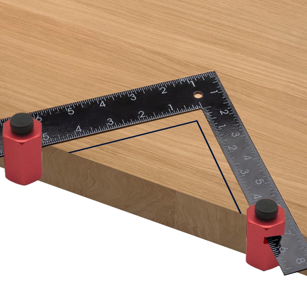 2PCS Square Auxiliary Clamp Stair Gauge Framing Square Attachment Jigs For Perfect Angles Stair Measurements and Precision Framing