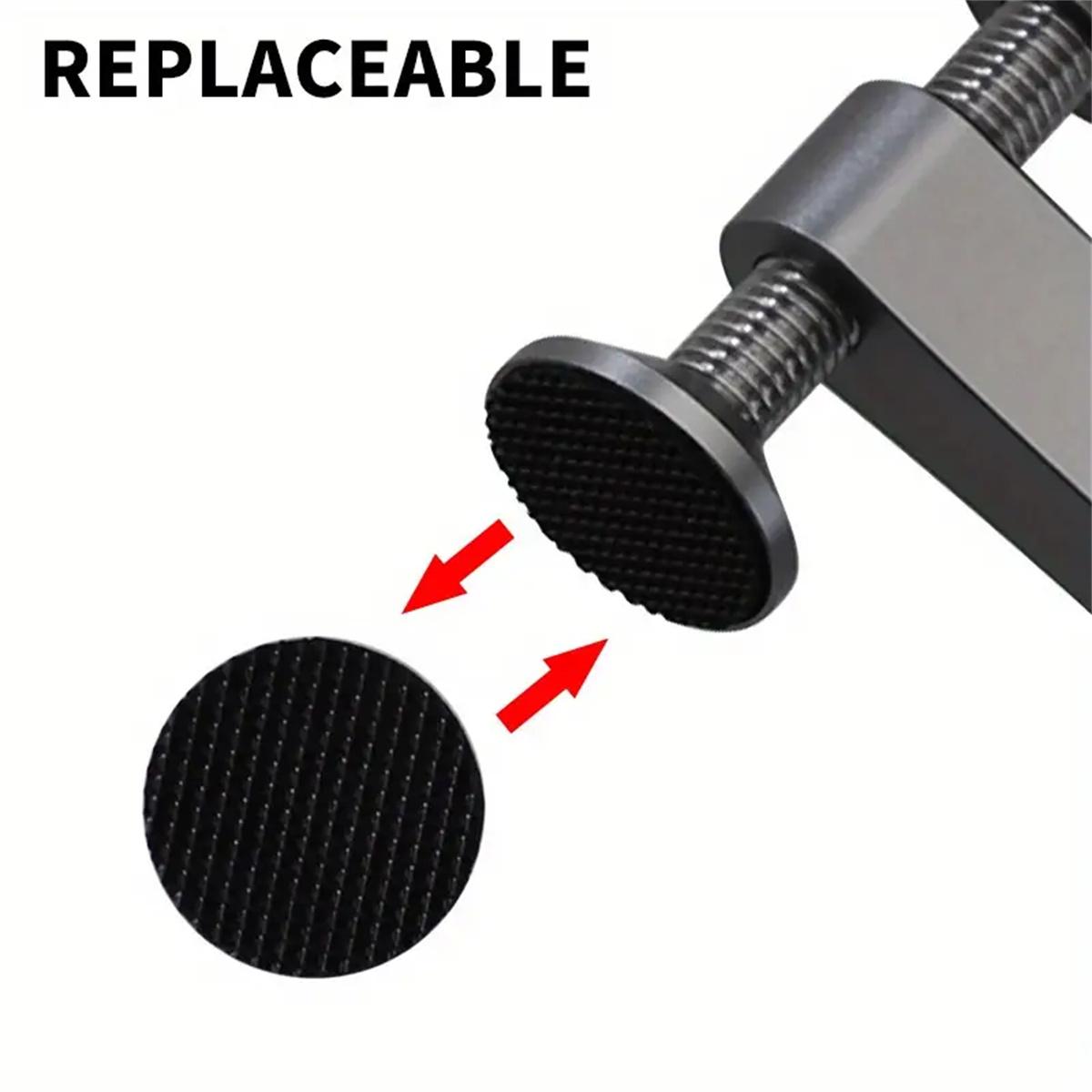 2PCS Workbench Dog Hole Clamp Set With Anti-Slip Pad Woodworking Desktop Fixed Clip Aluminum Alloy Quick Acting Hold Down Clamp