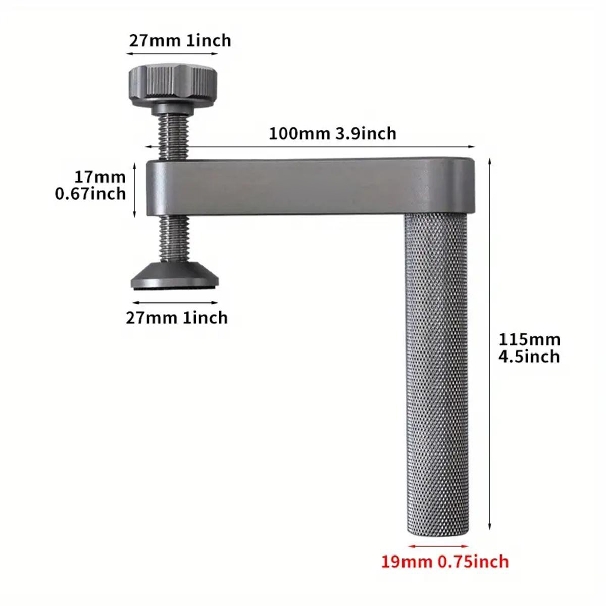 2PCS Workbench Dog Hole Clamp Set With Anti-Slip Pad Woodworking Desktop Fixed Clip Aluminum Alloy Quick Acting Hold Down Clamp