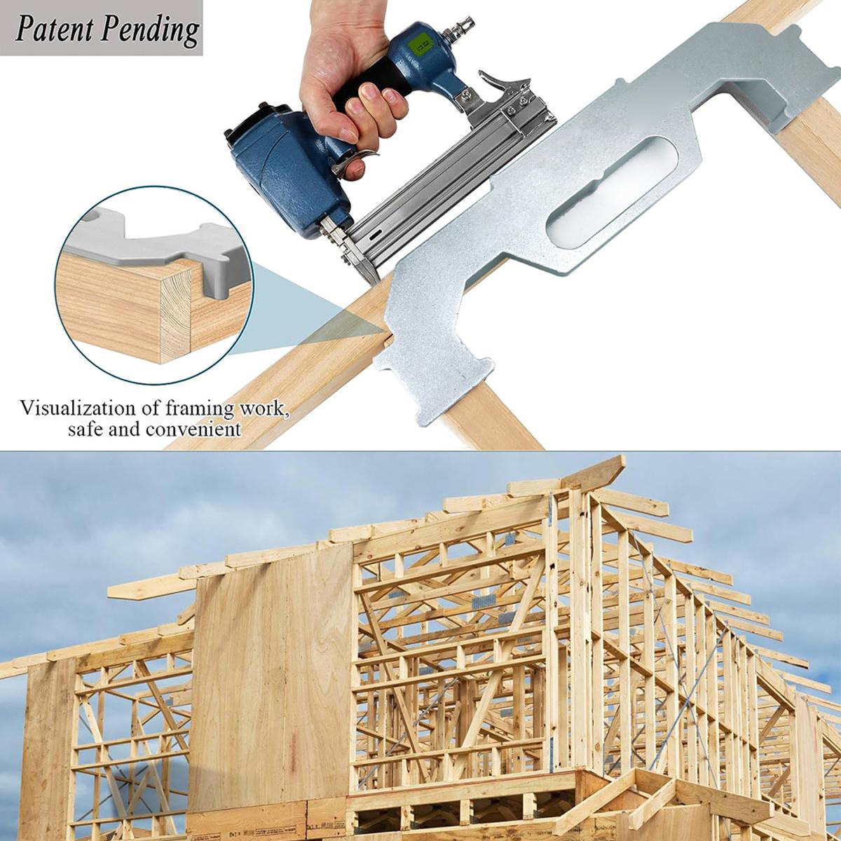 3 in 1 Framing Spacing Tool 12/14/16 Precision On-Center Framing Stud Layout Tool for Framing Walls / Roofs / Floors / Ladders