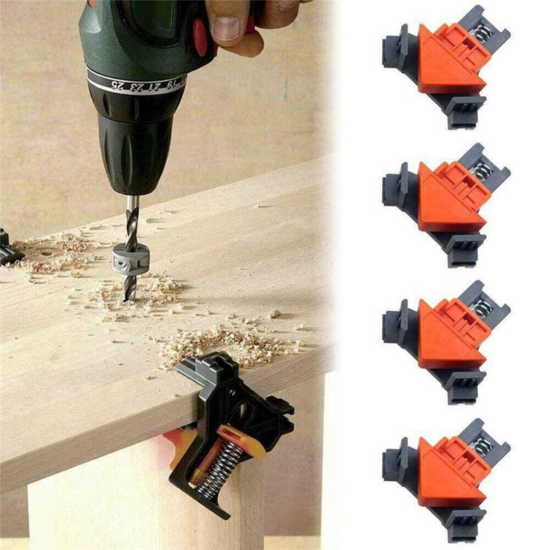4pcs 90 Degree Corner Clamp Adjustable Right Angle Clamp Woodworking Clip Clamp