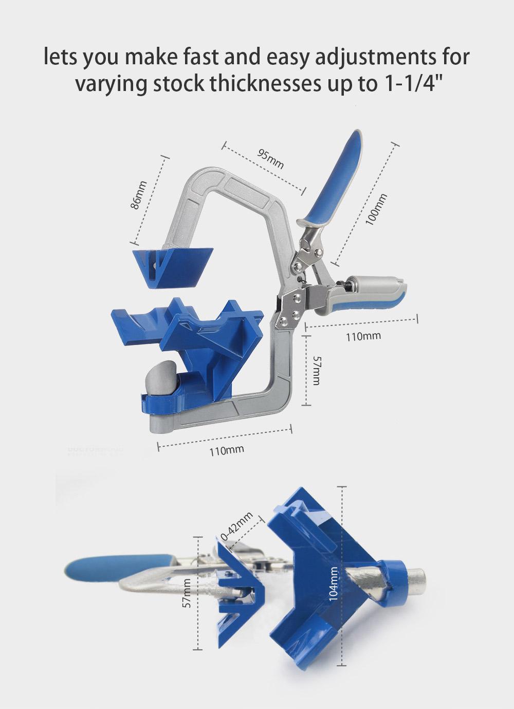 90 Degree Auto-adjustable Corner Clamp Face Frame Clamp Woodworking Clamp Quick Right Angle Clamp