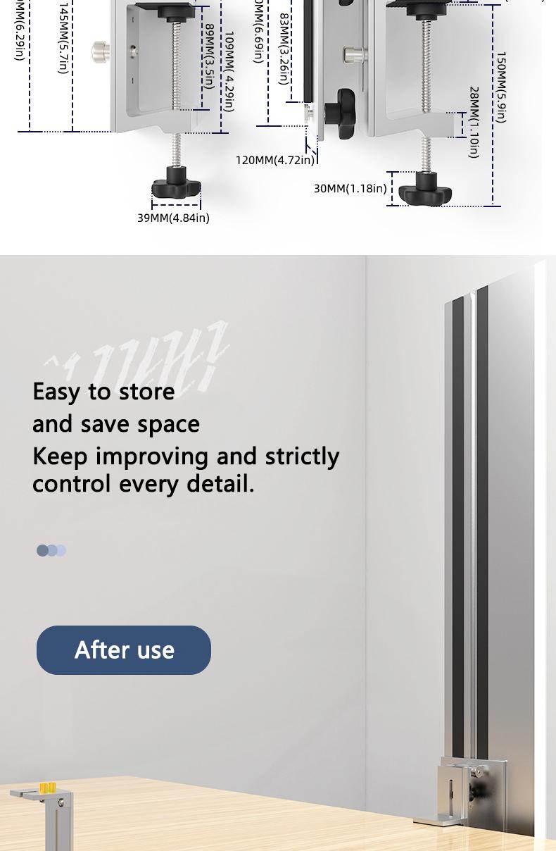 Adjustable Rail Lift Clamps Unique Sliding Tenon Design Height Adjustable Ideal for Various Table Heights and Rails Ensures Sturdy