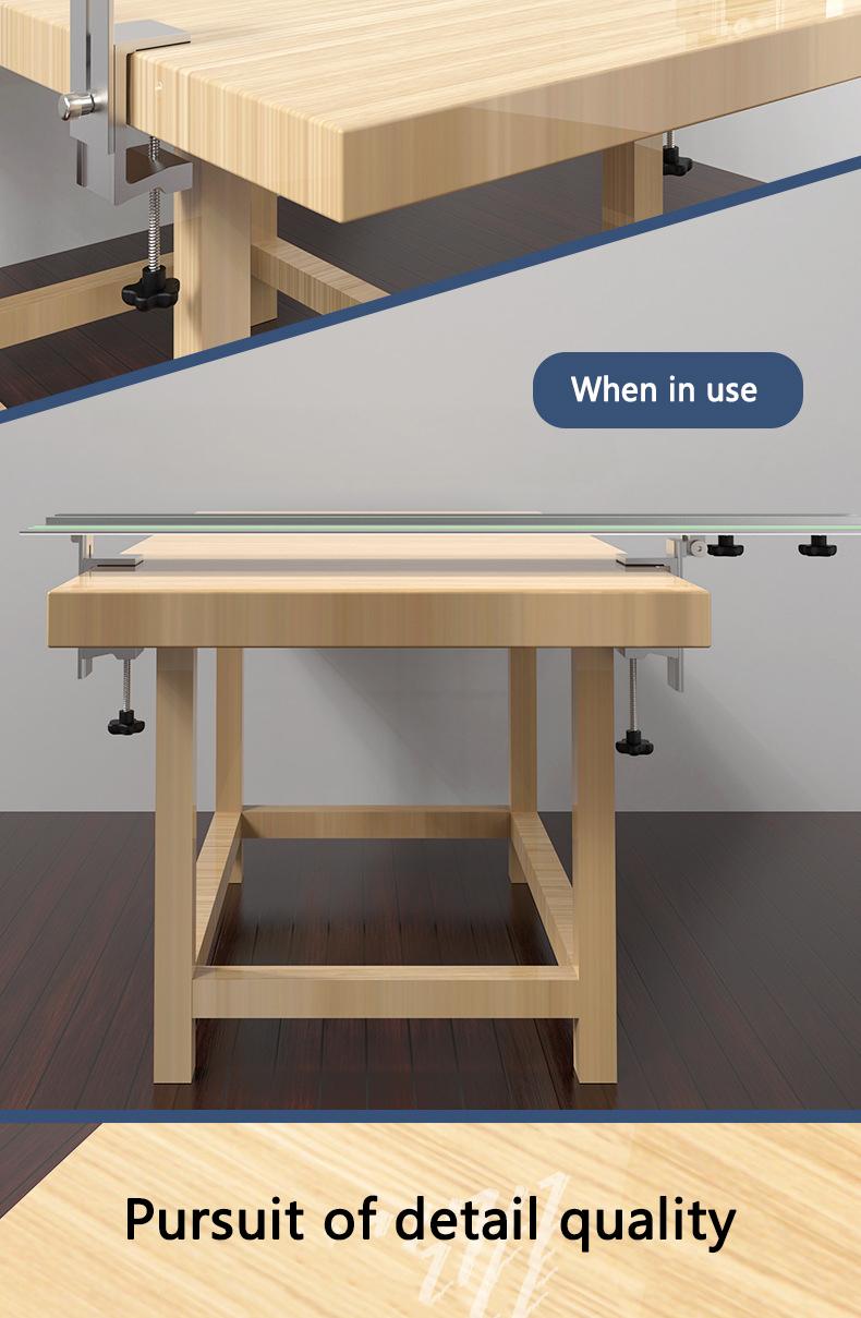 Adjustable Rail Lift Clamps Unique Sliding Tenon Design Height Adjustable Ideal for Various Table Heights and Rails Ensures Sturdy