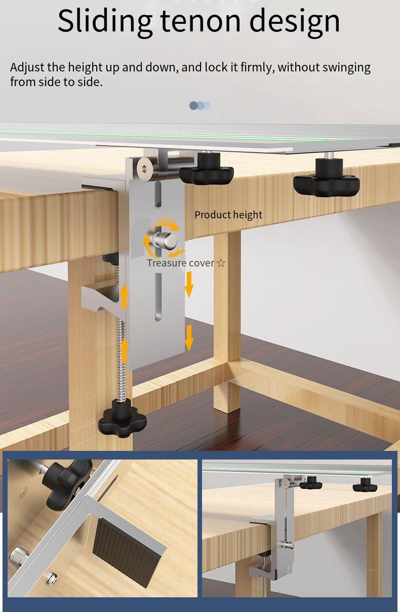Adjustable Rail Lift Clamps Unique Sliding Tenon Design Height Adjustable Ideal for Various Table Heights and Rails Ensures Sturdy