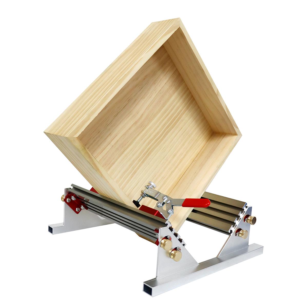 Adjustable Spline Jig for Table Saw & Router Table Silver Aluminum Alloy Material 1/2in-16in Project Size Compatibility with 4 Molded Flip Stops