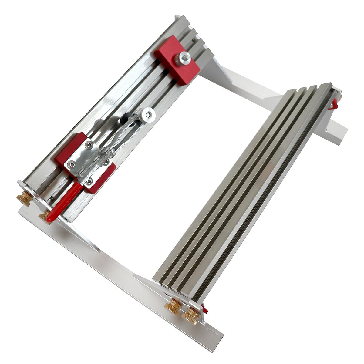 Adjustable Spline Jig for Table Saw & Router Table Silver Aluminum Alloy Material 1/2in-16in Project Size Compatibility with 4 Molded Flip Stops