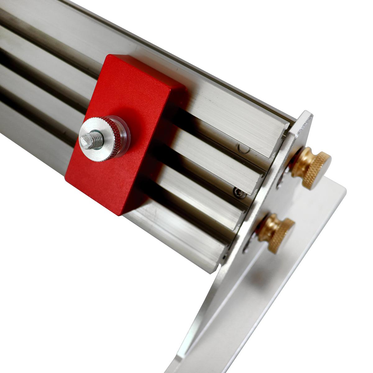 Adjustable Spline Jig for Table Saw & Router Table Silver Aluminum Alloy Material 1/2in-16in Project Size Compatibility with 4 Molded Flip Stops