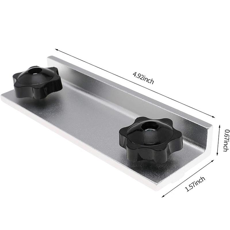Aluminum Alloy T-Track Long Stop Kits with Knobs Universal T-Track Stop Block for Woodworking