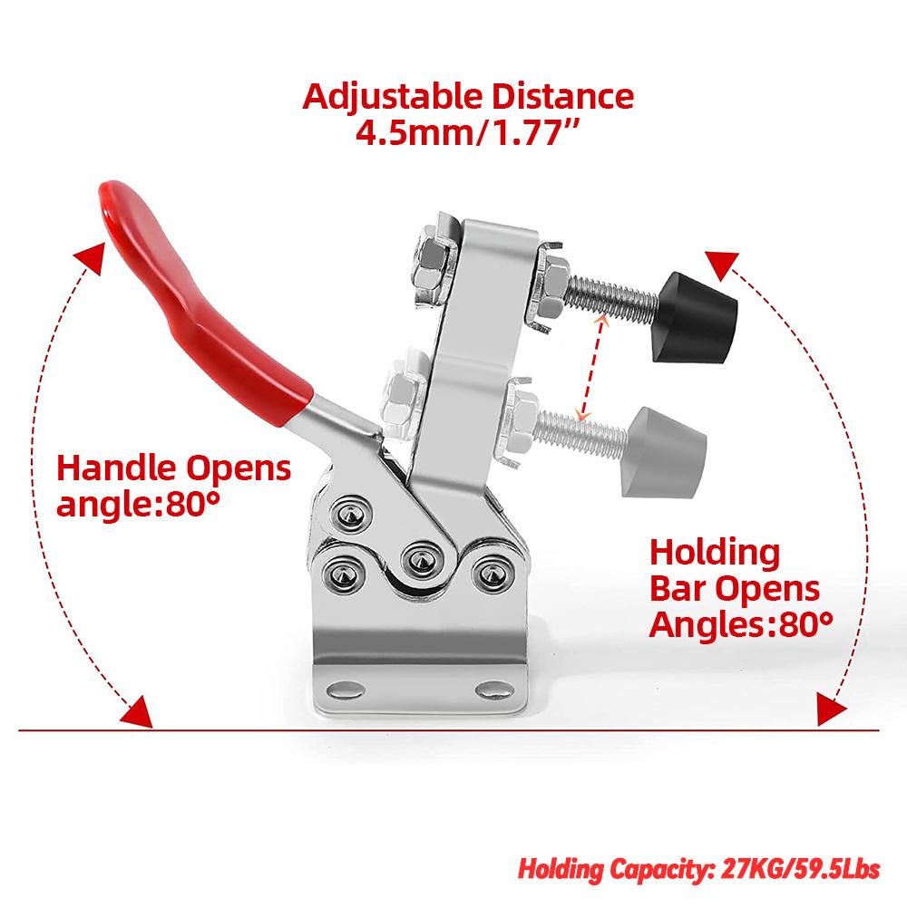 GH 201 Universal Clamp - Quick Release Woodworking Tool with Horizontal Rapid Clamping Hardware and Material Pressing Capability