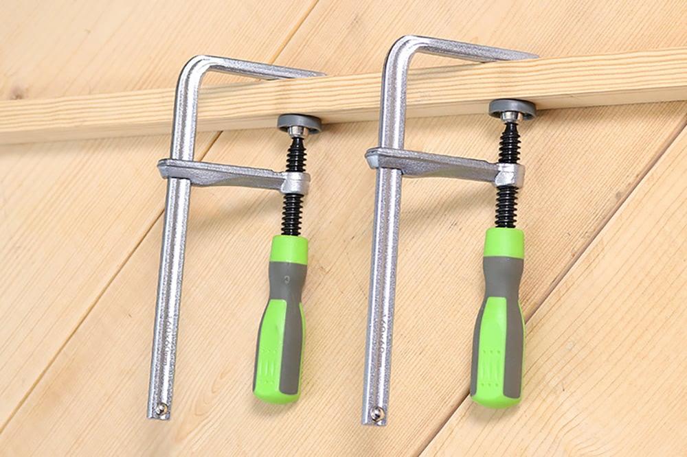 Guide Rail Clamps 120/160/200/300mm With Plastic Handle Screw Action Arm For Woodworking MFT Table Track Saw Rails