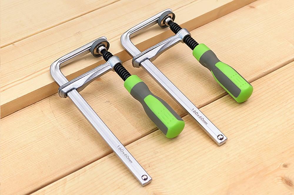 Guide Rail Clamps 120/160/200/300mm With Plastic Handle Screw Action Arm For Woodworking MFT Table Track Saw Rails