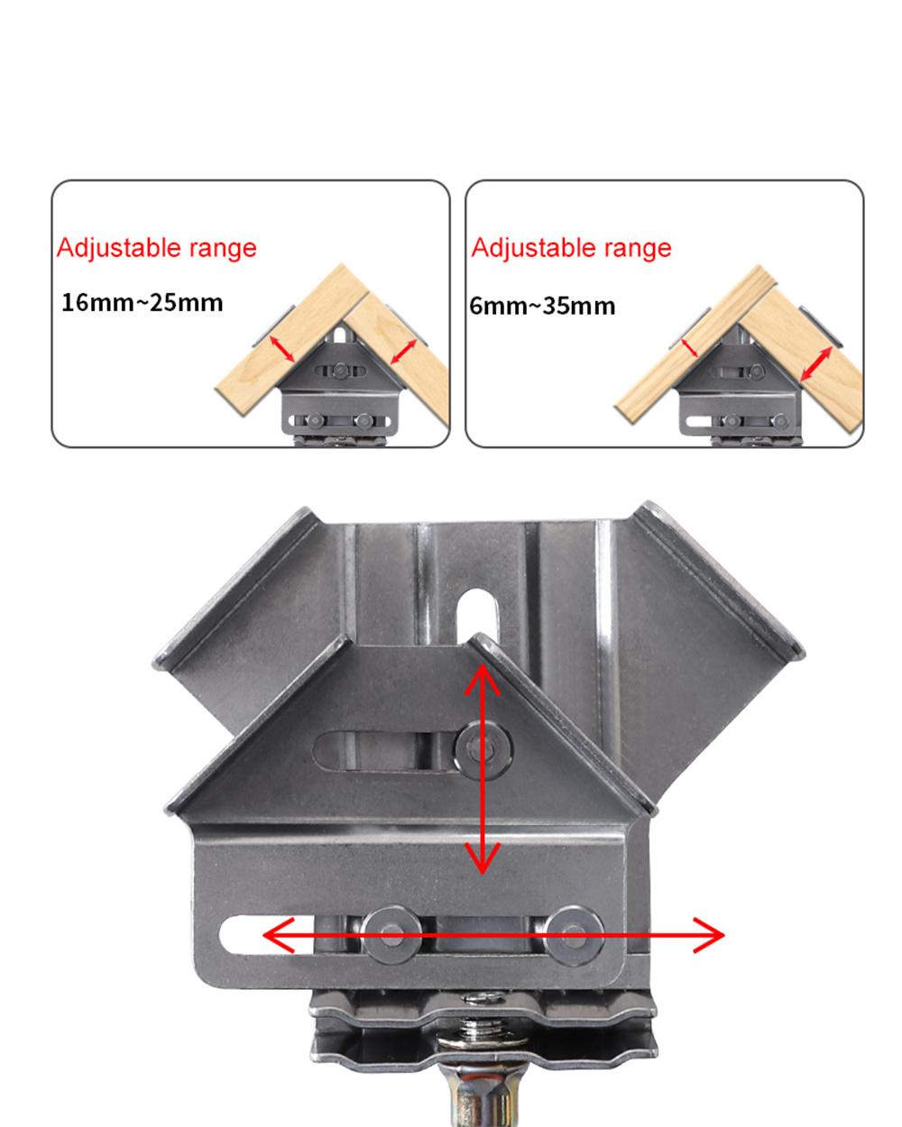 Right Angle Clamp Woodworking Premium Adjustable Clamp for T-L Joints 16mm~35mm Clamping Range Versatile Tool for Precise Joinery