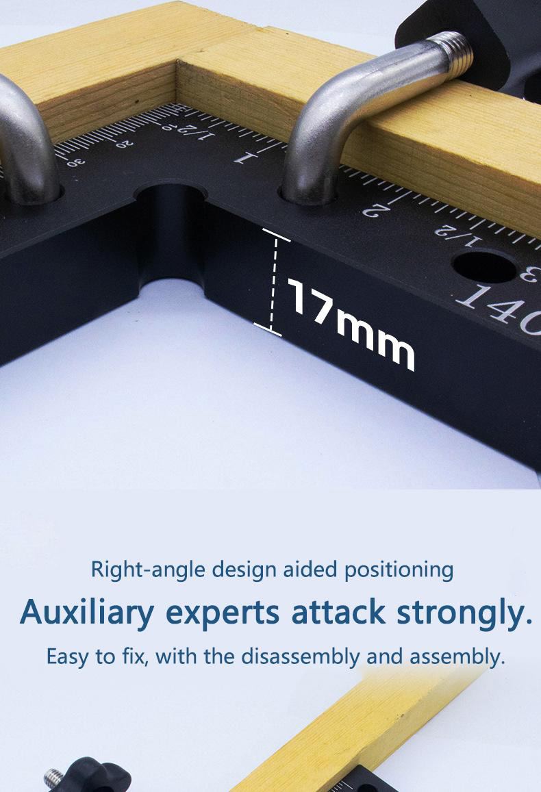 Woodworking Clamp Right Angle Ruler 90 degrees L-Shape Dual Imperial & Metric Scales Wear-Resistant Woodworking Tool for Precision Measurements