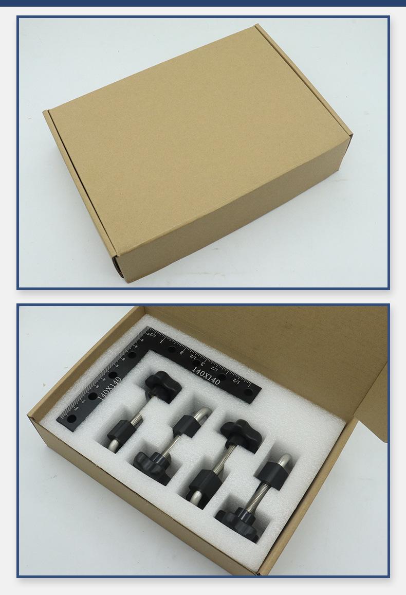 Woodworking Clamp Right Angle Ruler 90 degrees L-Shape Dual Imperial & Metric Scales Wear-Resistant Woodworking Tool for Precision Measurements