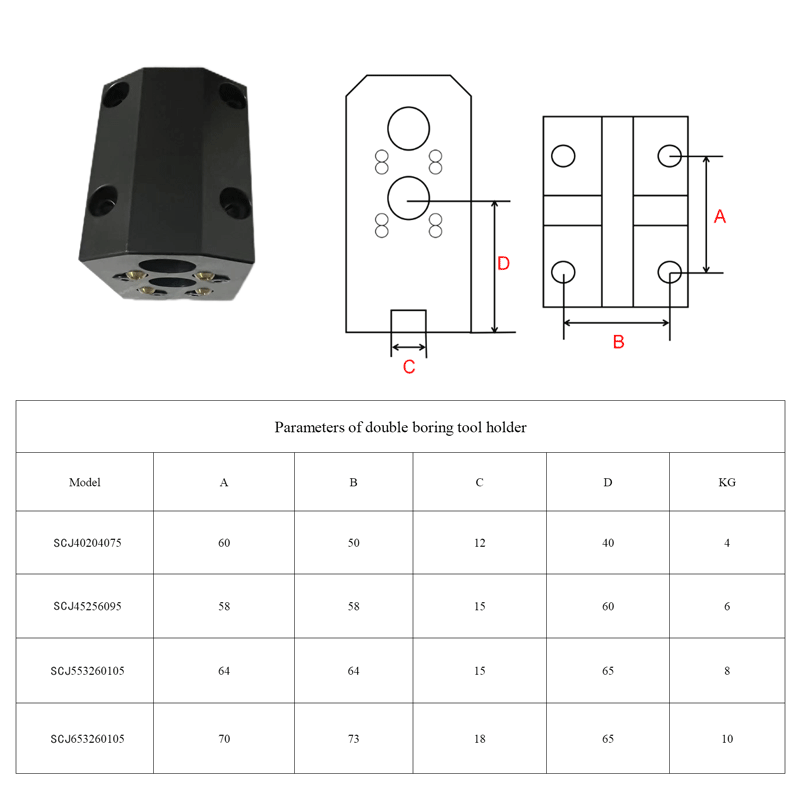 SCJ40 Fixed CNC Tool Holder Lathe Tool Holder Fixed Tool Holder Boring Tool Holder Face Tool Holder