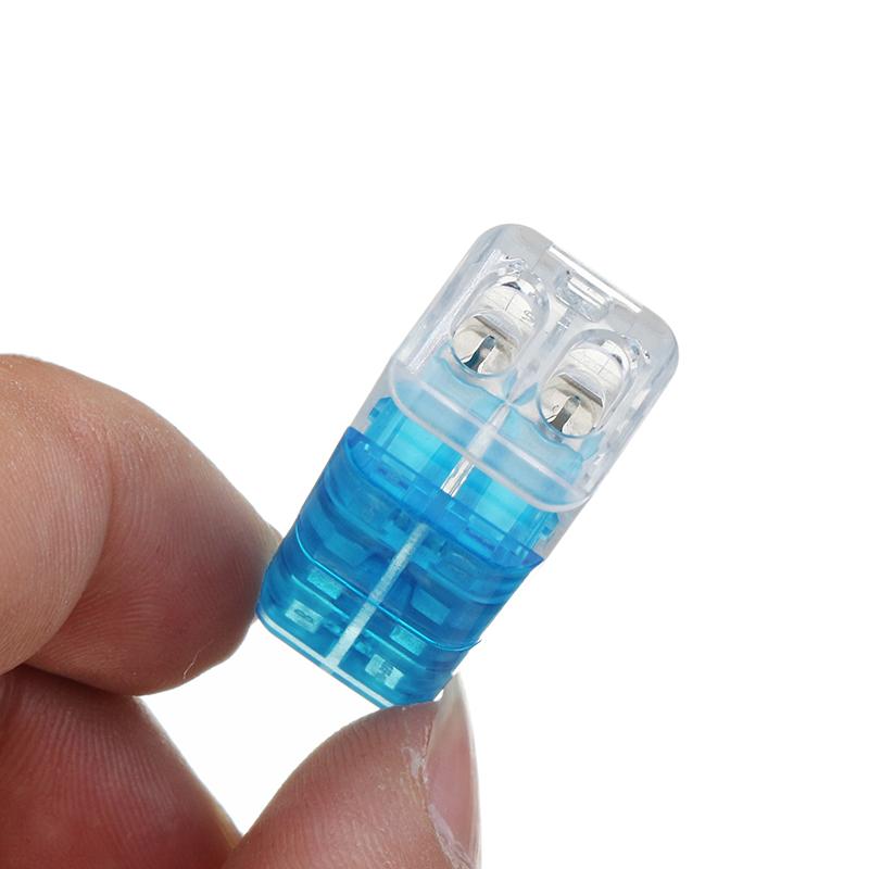 2Pin to 2Pin Wire Connector Two Way Series Fast Spring Terminal Block Electric Cable Connector