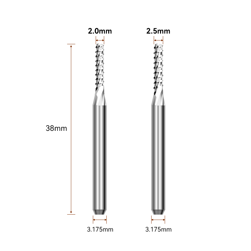 2.0 2.5mm Carbide Milling Cutter For Carbon fiber