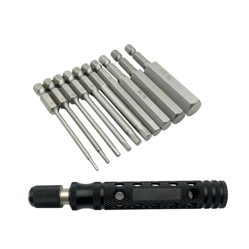 10PCS 1/4 Inch 6.35mm Length75mm H1.5,H2,H2.5, H3, H4, H5, H6, H8, H10,H12 Hex Shank Magnetic Hexagon Screwdriver