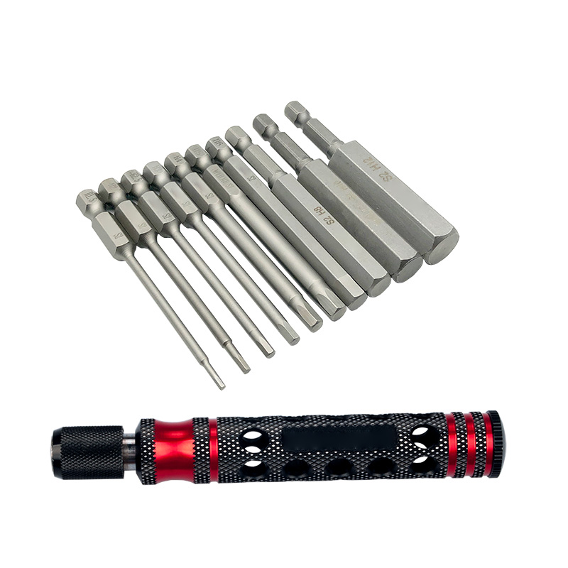 10PCS 1/4 Inch 6.35mm Length75mm H1.5,H2,H2.5, H3, H4, H5, H6, H8, H10,H12 Hex Shank Magnetic Hexagon Screwdriver