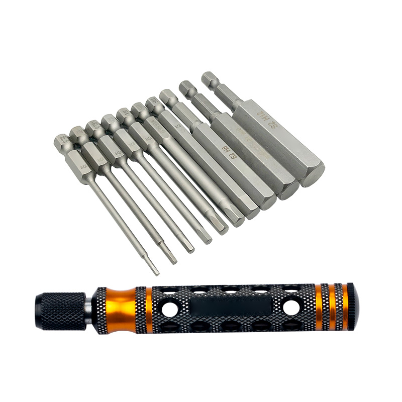 10PCS 1/4 Inch 6.35mm Length75mm H1.5,H2,H2.5, H3, H4, H5, H6, H8, H10,H12 Hex Shank Magnetic Hexagon Screwdriver