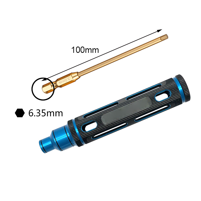 Screwdriver handle for 6.35mm Hexagonal Hex
