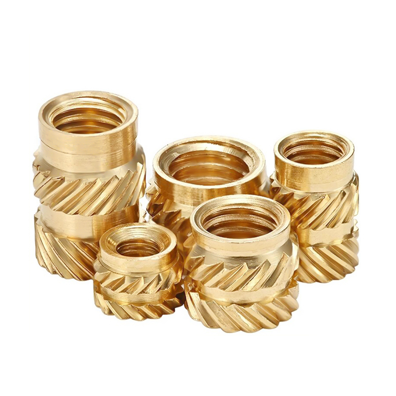 100pcs M4 Brass Insert Nuts Hot Melt Molding Copper Heat Inserting Thread Embedded Knurled Injection Nut