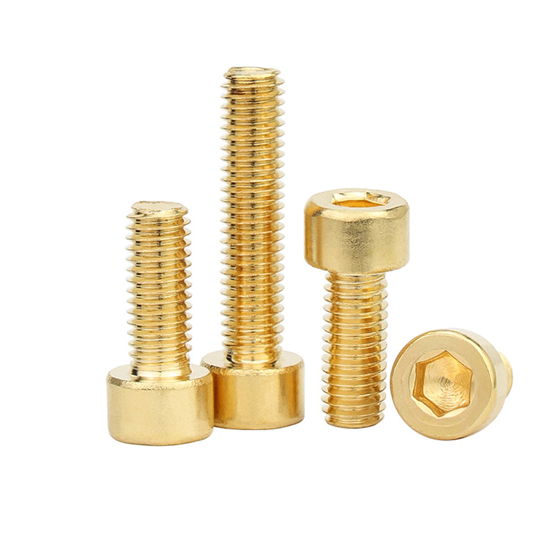 50pcs M3 M4 Brass Hex Hexagon Socket Cap Head Screws