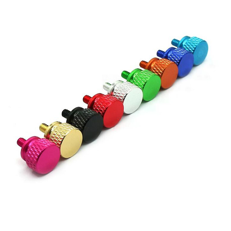 50pcs M3 M4 M5 6# 32 Aluminum Alloy Computer Case Side Panel Hard Disk Hand Screw Knurling Thumb Screws