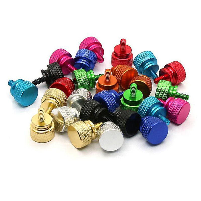 50pcs M3 M4 M5 6# 32 Aluminum Alloy Computer Case Side Panel Hard Disk Hand Screw Knurling Thumb Screws