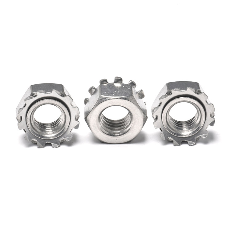 M3 M4 M5 M6 M8 M10 SS304 316 Self Locking Wheel Nylon Tooth K Lock Nuts