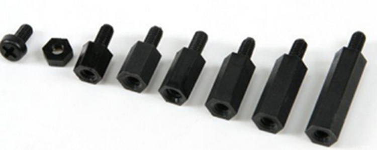 M3 Nylon Spacer Screw Nut Assorted Kit w/Box (Black) (180pcs)