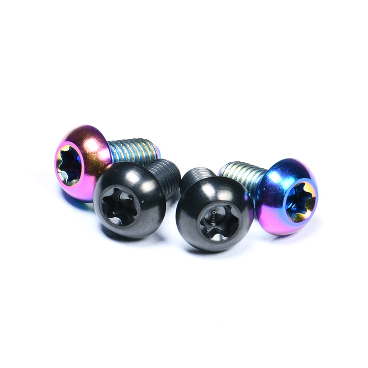 Screw Security Colorful Ti Material Button Head Torx Titanium Screw With Pin Security Titanium Screw
