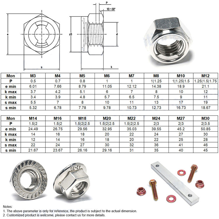 Stainless Steel SS 304 DIN980M Bolt Screw Insert Hexagon Lock Nuts