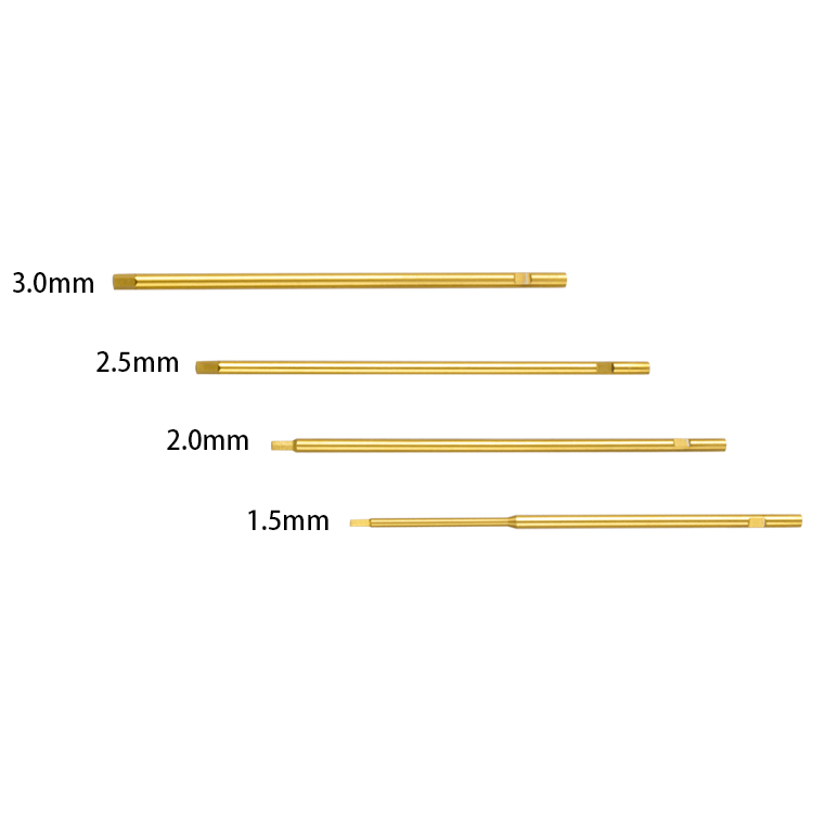 Titanium Hex Driver Bits 1.5,2.0,2.5,3.0mm