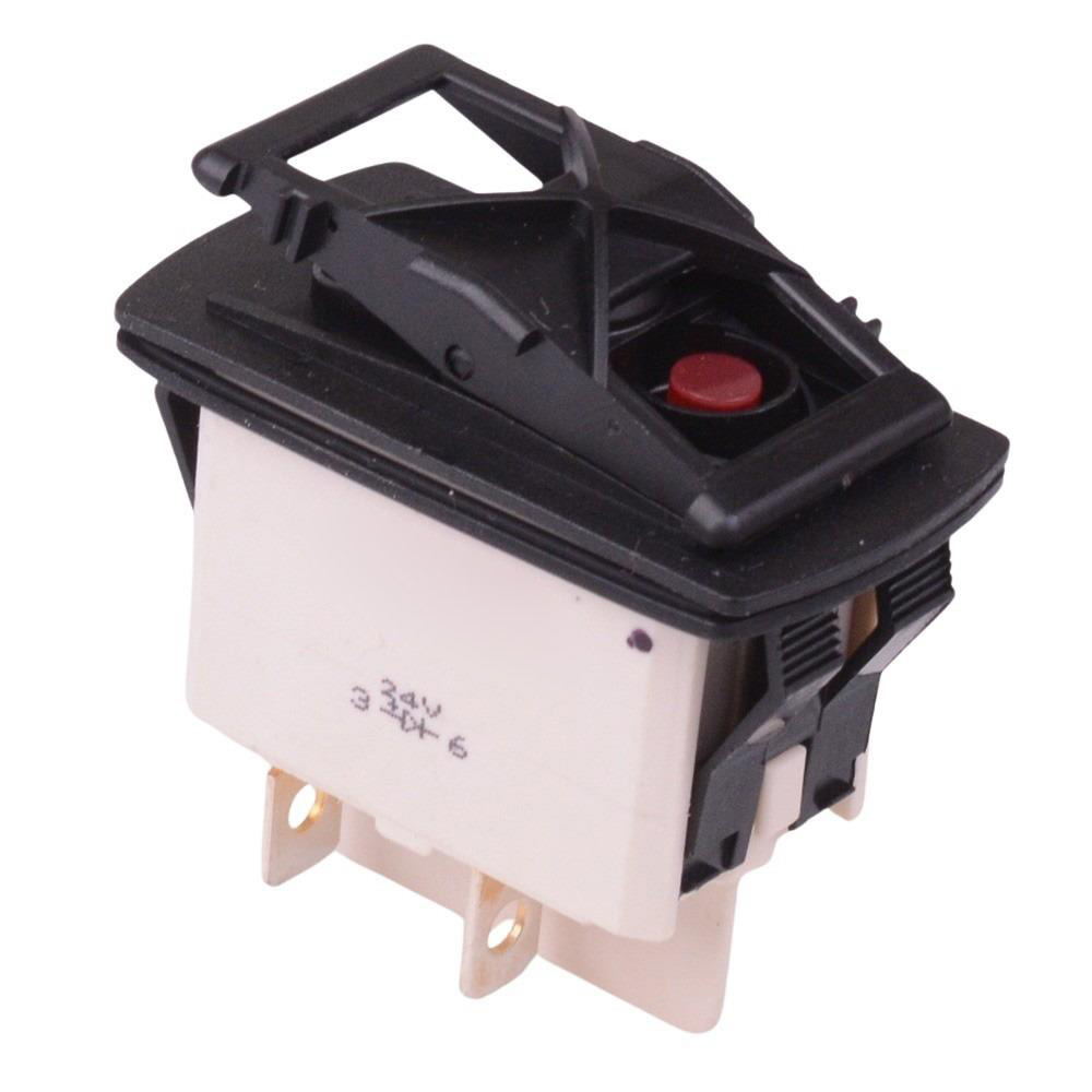 KR312AKJXD On-Off Auto Rocker Switch Red 24V illumination SPDT IP68