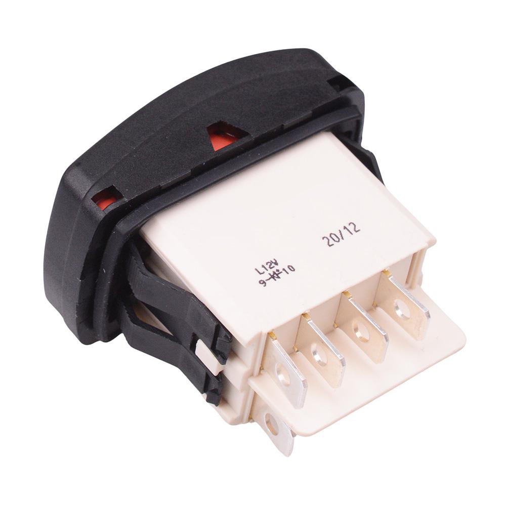 KH135AAZXFG26NXXXX41 On-(On) Momentary 12V Yellow illuminated Rocker Switch SPDT IP69K