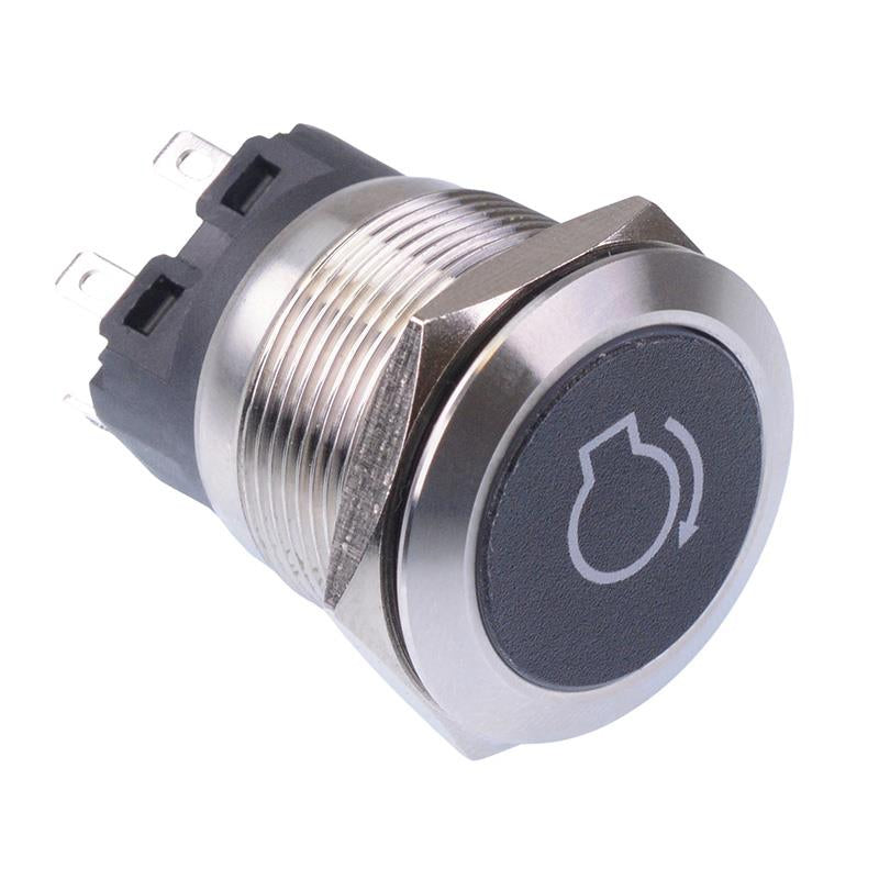 Push Button Switch, 12V 16mm Car Waterproof Momentary Metal Push Button